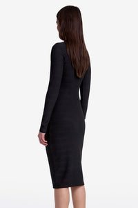 Smythe Ruched Knit Midi Dress