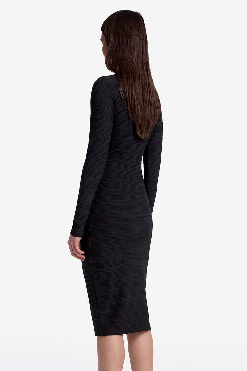 Smythe Ruched Knit Midi Dress