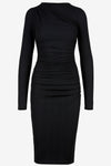 Smythe Ruched Knit Midi Dress