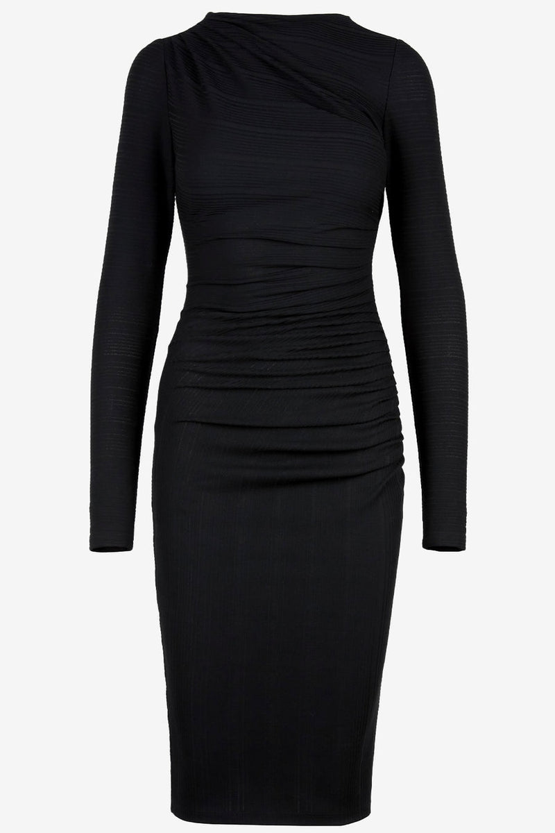 Smythe Ruched Knit Midi Dress