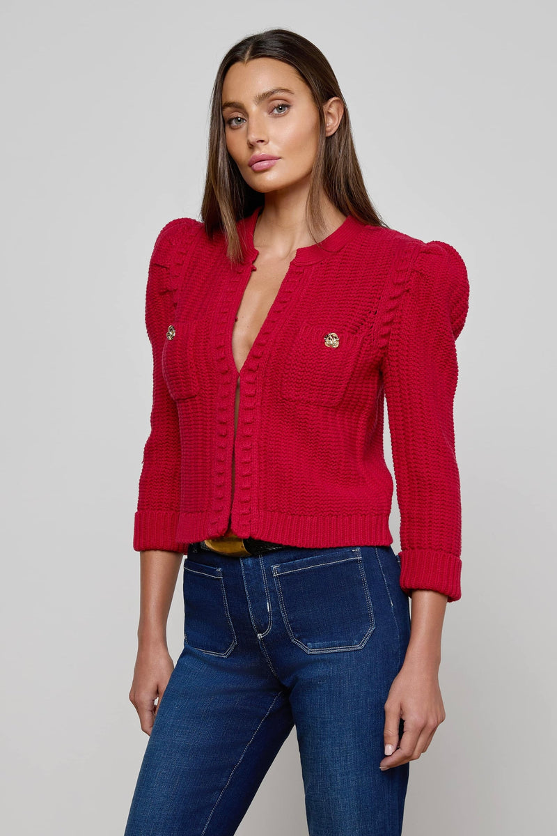 L’Agence Delli Cropped Cardigan