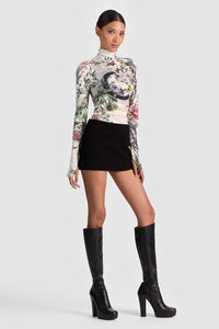 Alice & Olivia Delaina Turtleneck Top