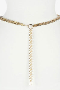 Brave Leather Doone Simple Chain Belt Nude Nappa