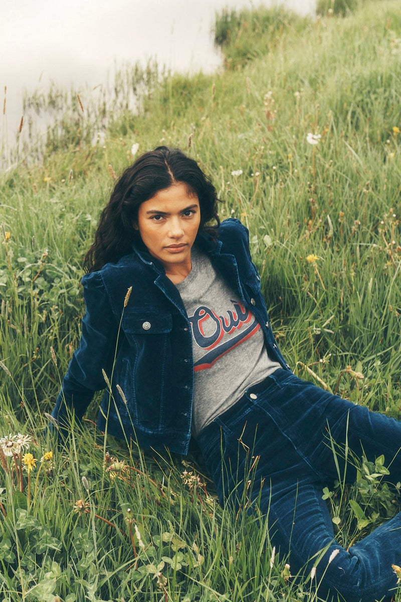 Cinq à Sept Velvet Denim Deryn Jacket