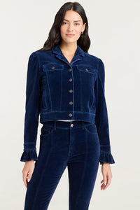 Cinq à Sept Velvet Denim Deryn Jacket