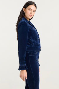 Cinq à Sept Velvet Denim Deryn Jacket
