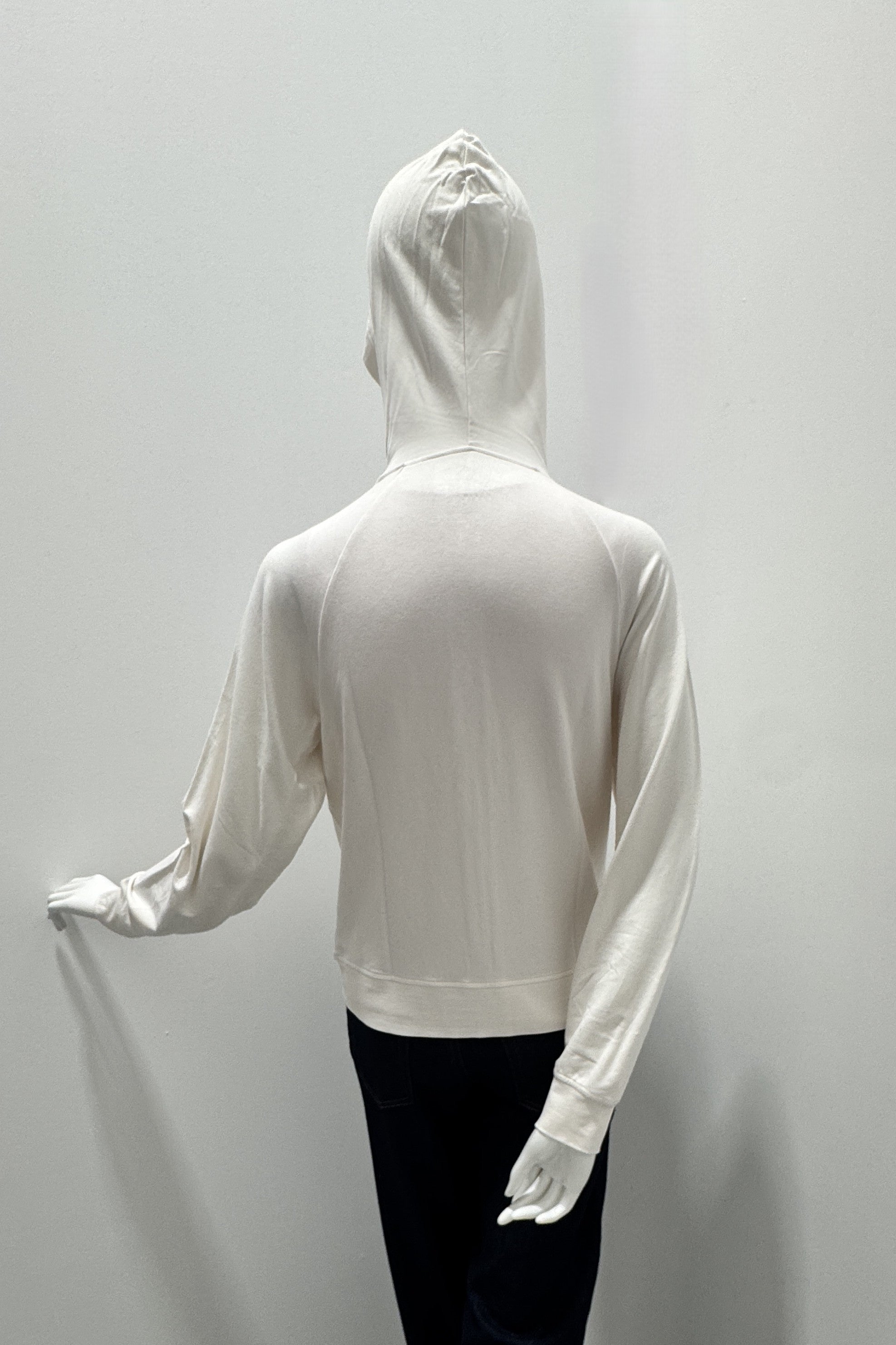 Majestic Filatures French Terry Zip Front Hoodie Cream