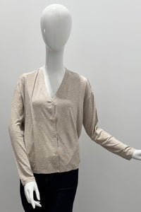 Majestic Filatures Soft-Touch Cardigan Ecru Chine