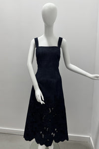 Veronica Beard Rousara Dress Indigo Rinse