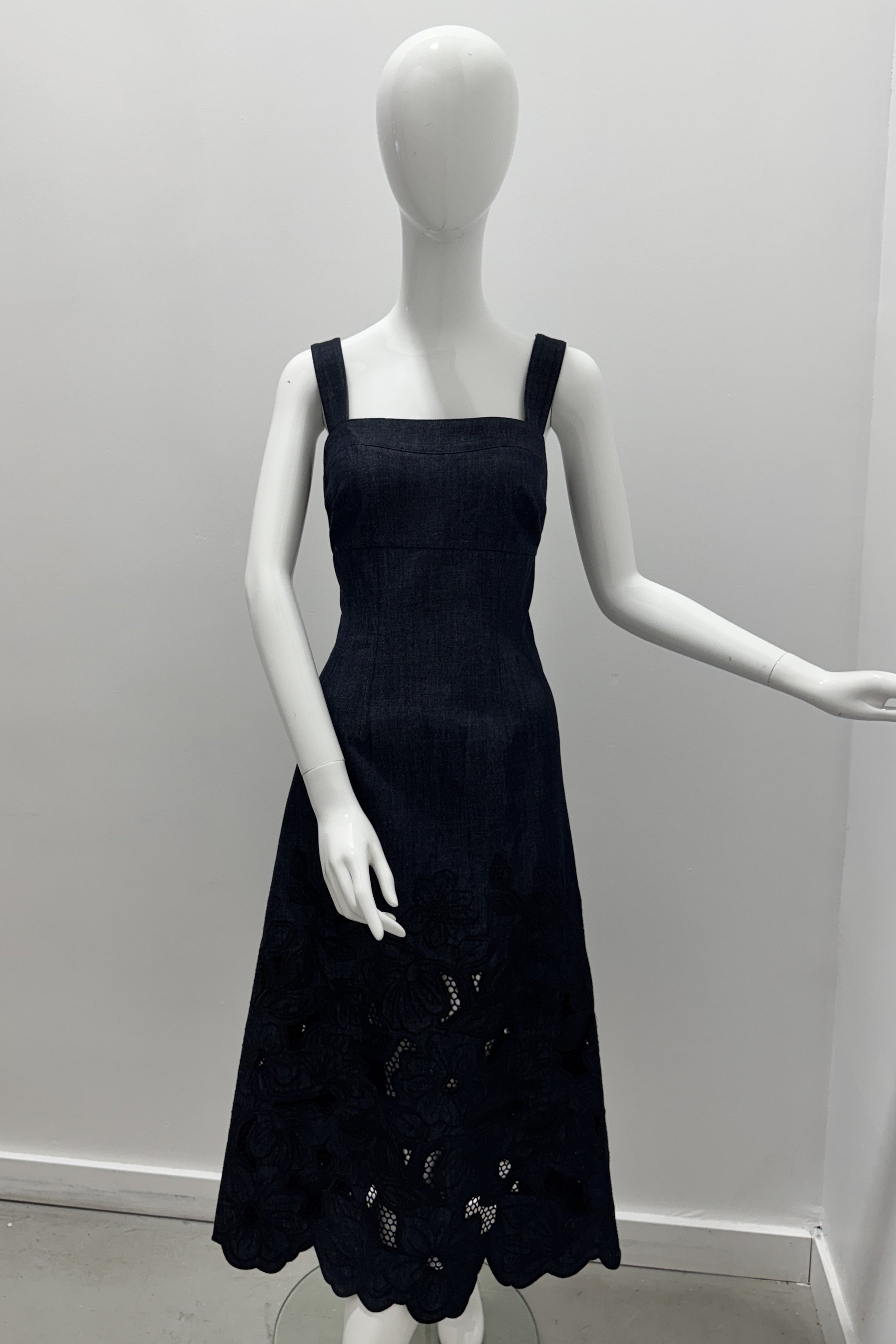 Veronica Beard Rousara Dress Indigo Rinse