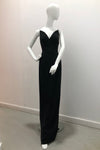 Lucian Matis V-Neck Spaghetti Strap Gown