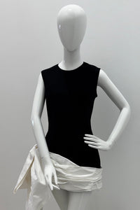 Catherine Regehr Jackie Dress with Taffeta Skirt in Black/White