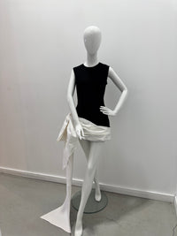 Catherine Regehr Jackie Dress with Taffeta Skirt in Black/White