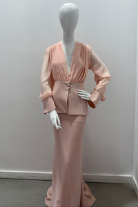 Robe Tarik Ediz Asmina Takim Rose Glacé