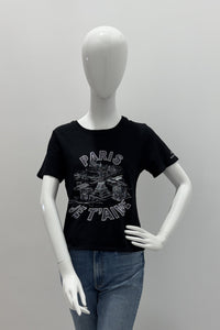 Cinq A Sept Vintage Rhinestone Paris Je T’aime Tee