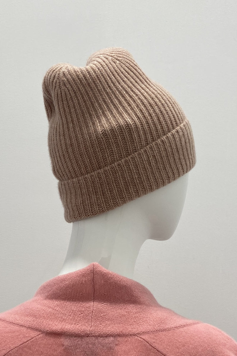 Repeat Organic Cashmere Ribbed Knit Hat