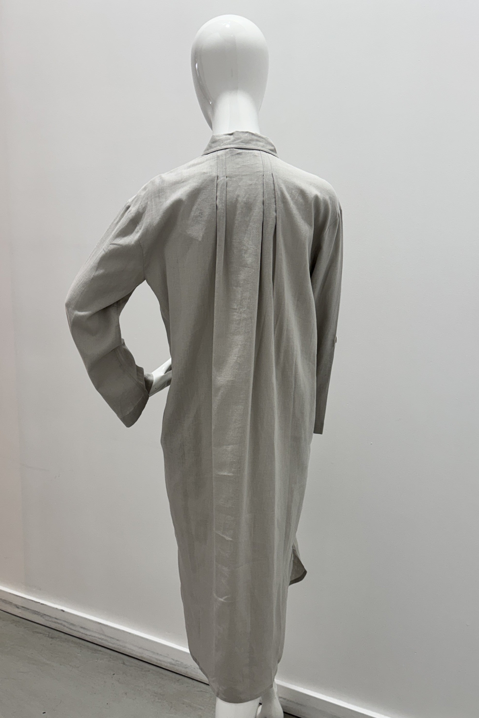 Mary N Max Linen Blouse Dress in Gris