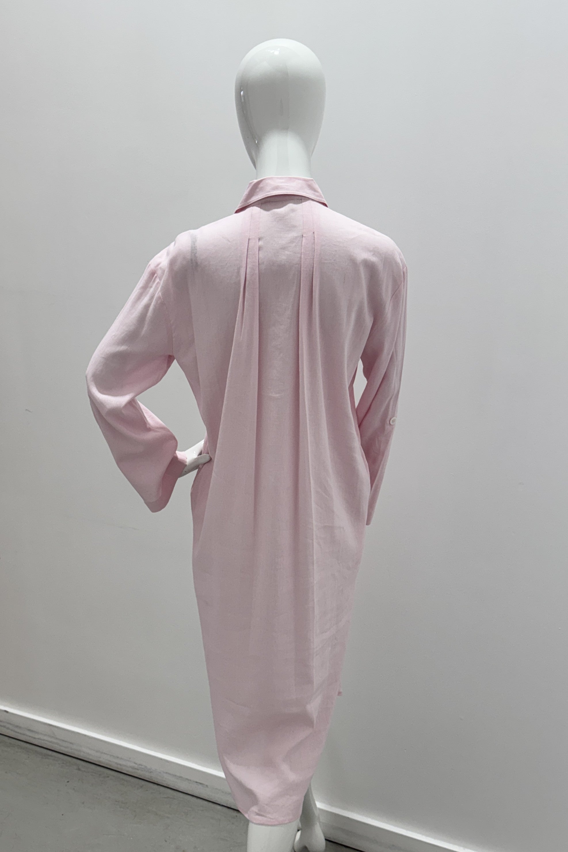 Mary N Max Linen Blouse Dress Rose
