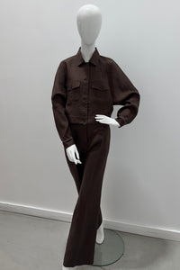 Veste Kimono Courte Purotatto Cacao-Chain