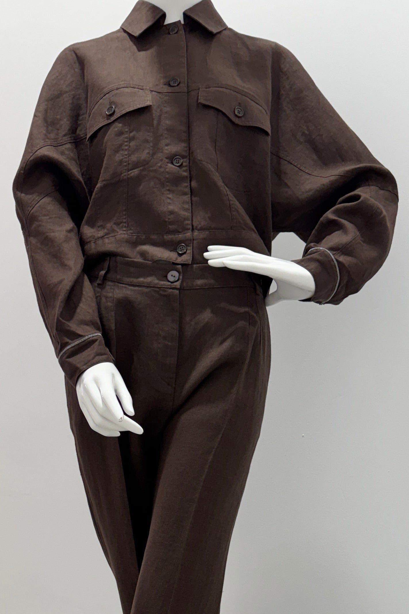 Veste Kimono Courte Purotatto Cacao-Chain