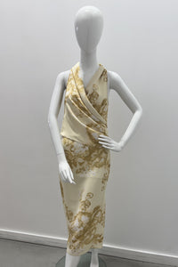 Robe col châle facile Marella jaune clair