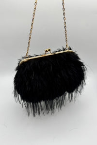 Tres Chic Clutch Fur Black