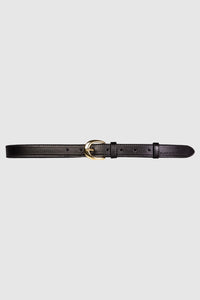 Black Suede Studio Half Moon Belt