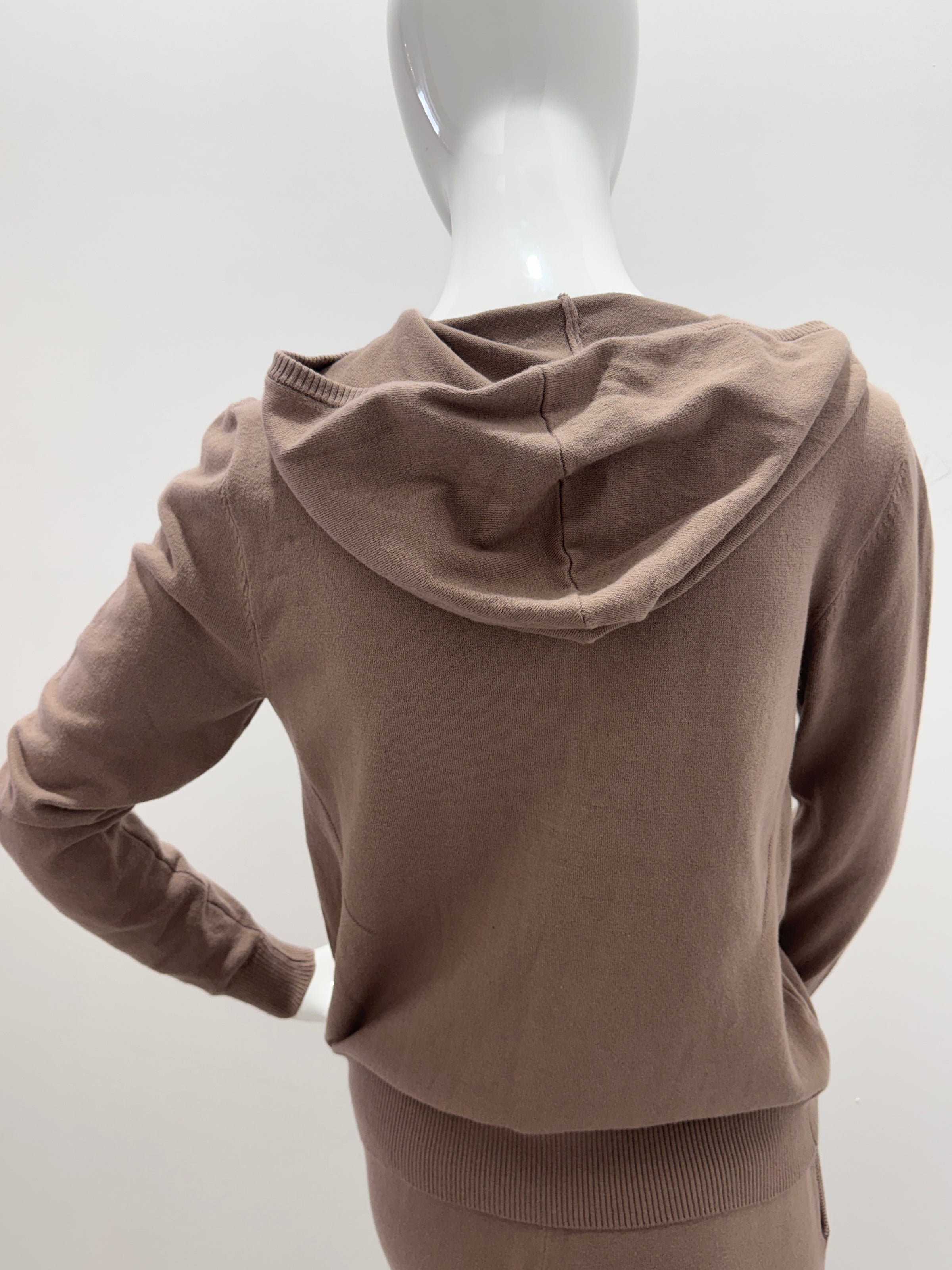 Majestic Filatures Organic Cotton Knit Hoodie Coffee Latte