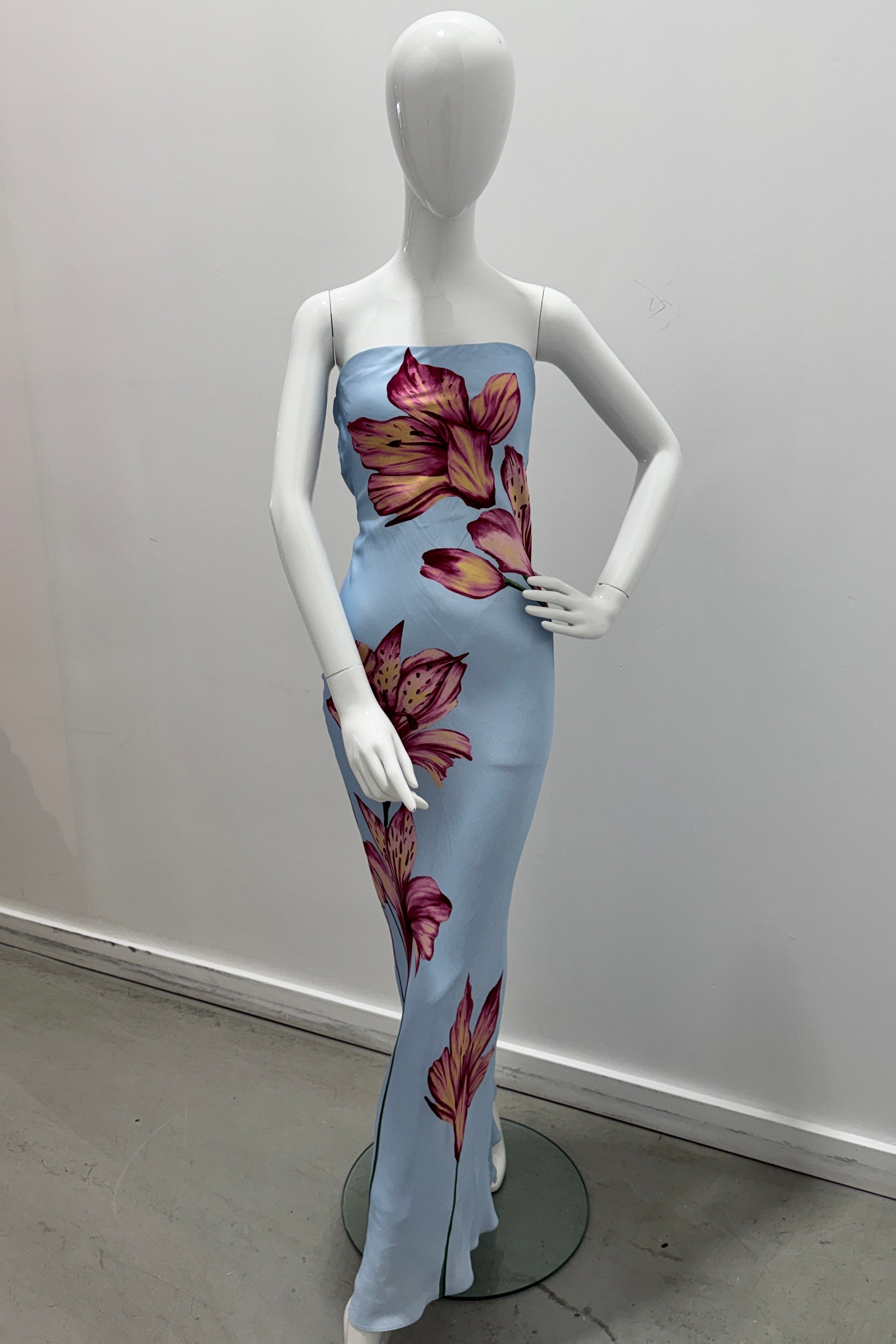 Rococo Sand Strapless Maxi Dress Blue