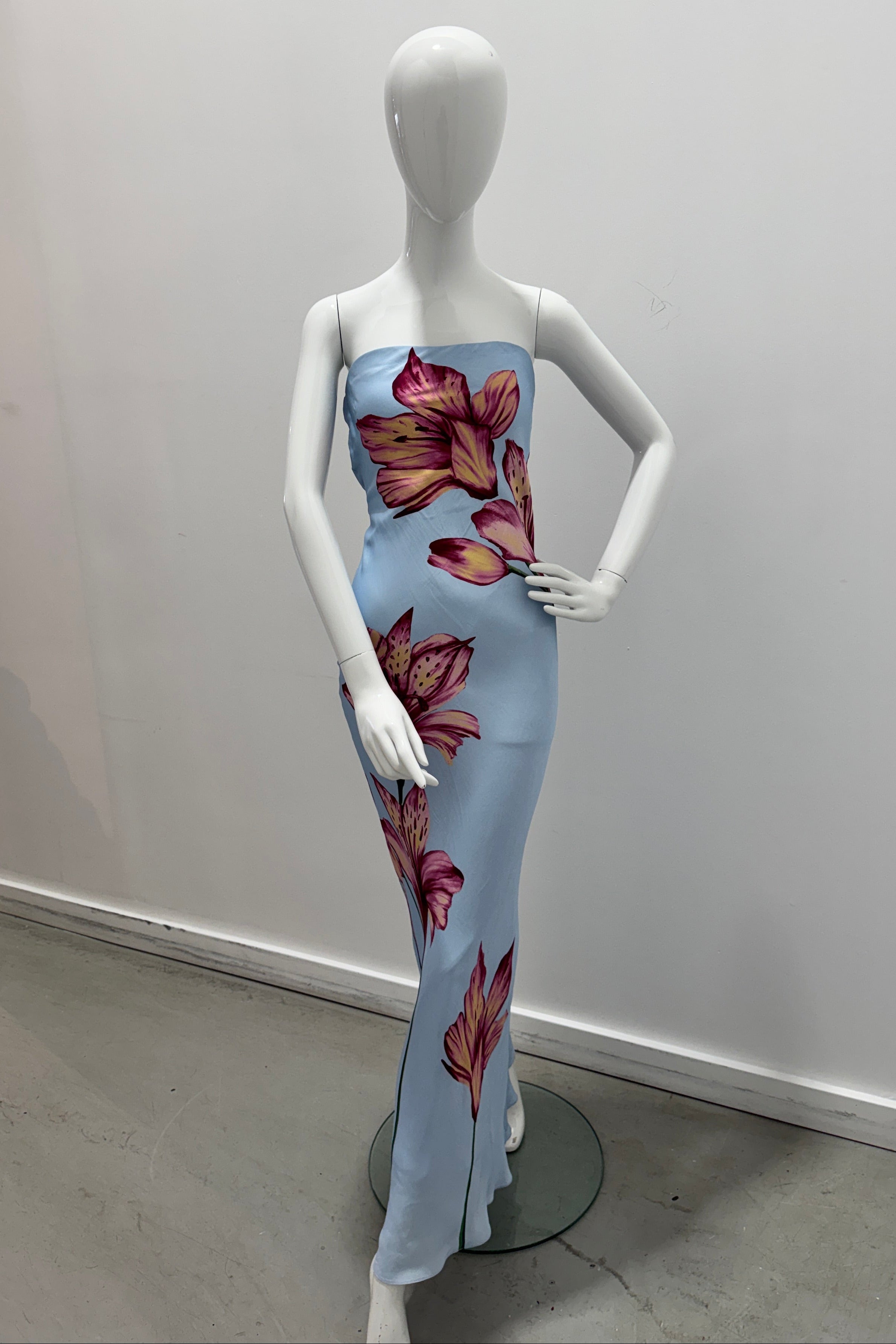 Rococo Sand Strapless Maxi Dress Blue