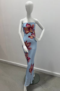Rococo Sand Strapless Maxi Dress Blue