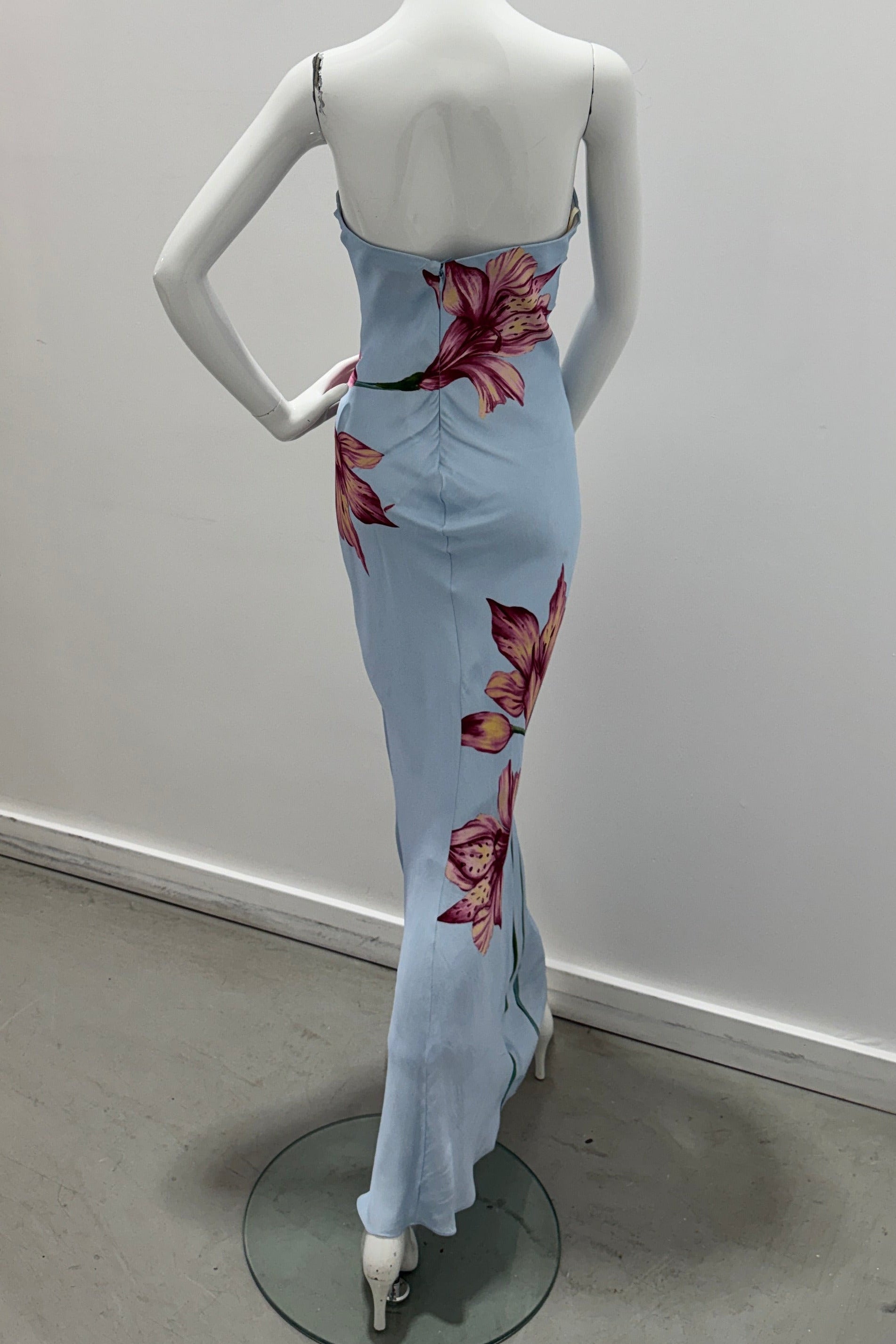 Rococo Sand Strapless Maxi Dress Blue