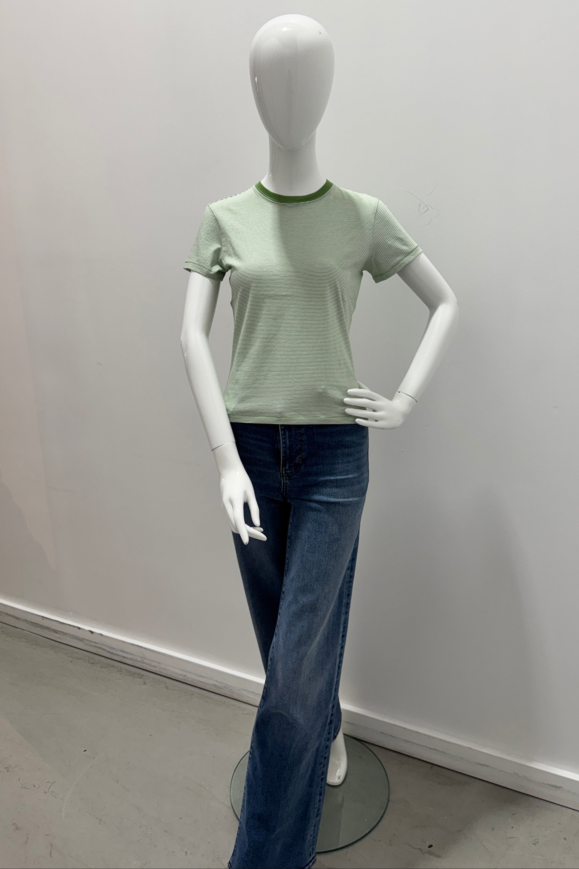 Frame The Baby Tee Jade Green Multi