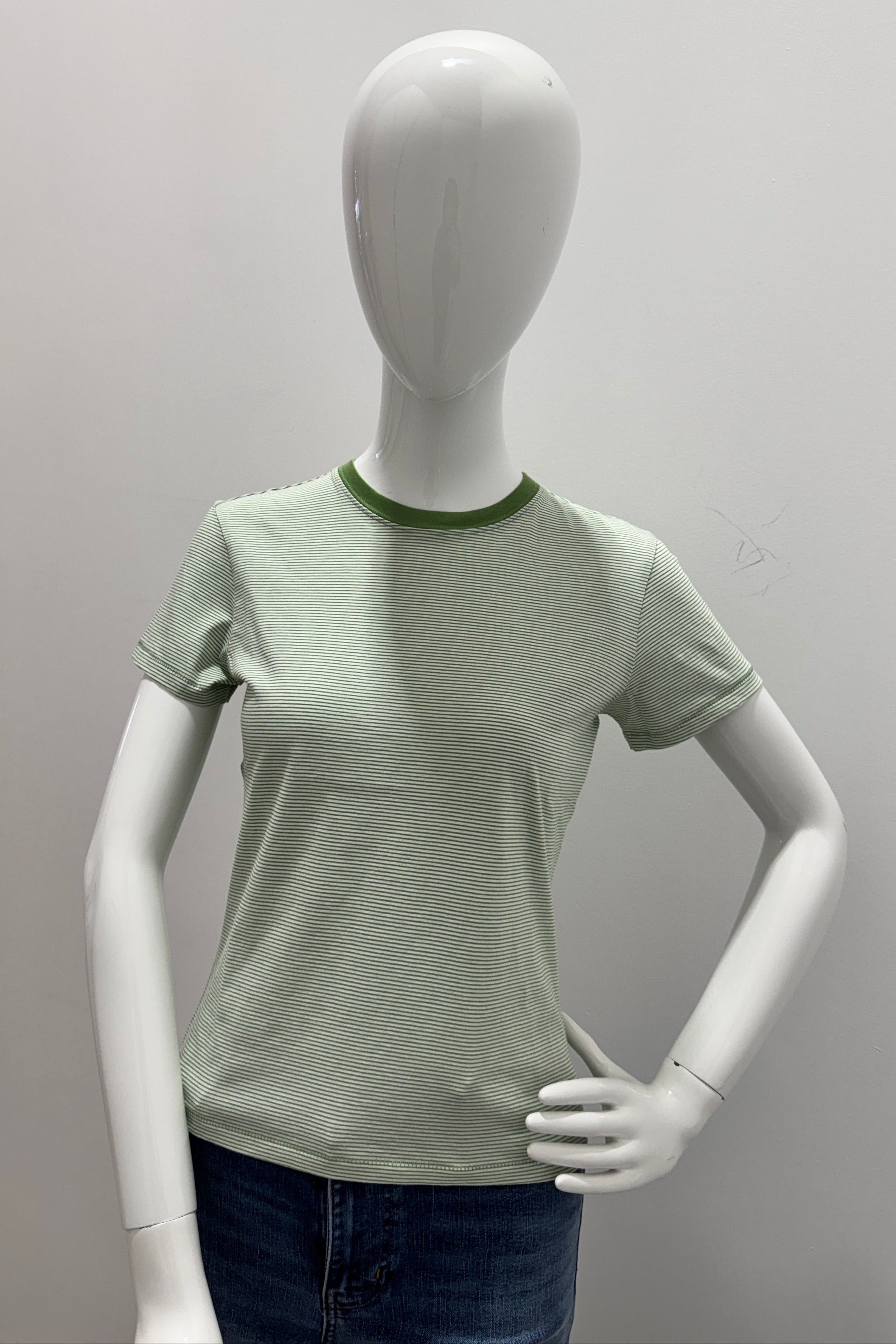 Frame The Baby Tee Jade Green Multi