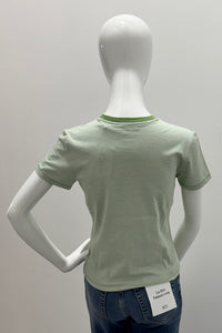 Frame The Baby Tee Jade Green Multi