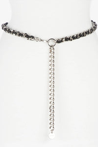 Brave Leather Doone Chain Belt Black