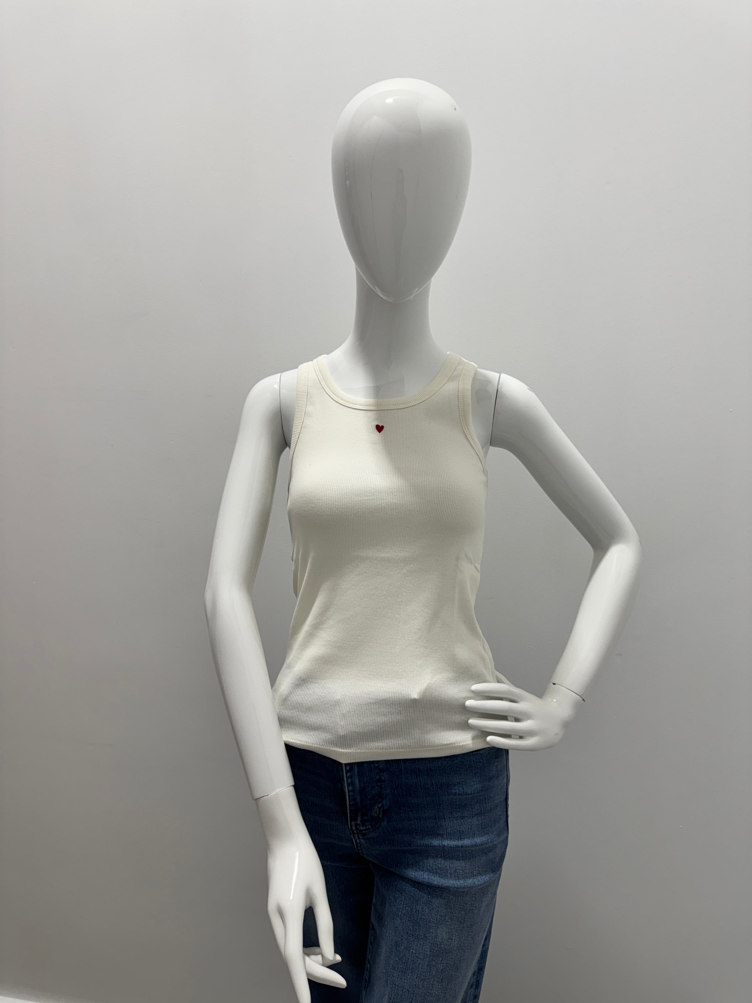 Kerri Rosenthal KR Tank Canadian Hearts Ecru