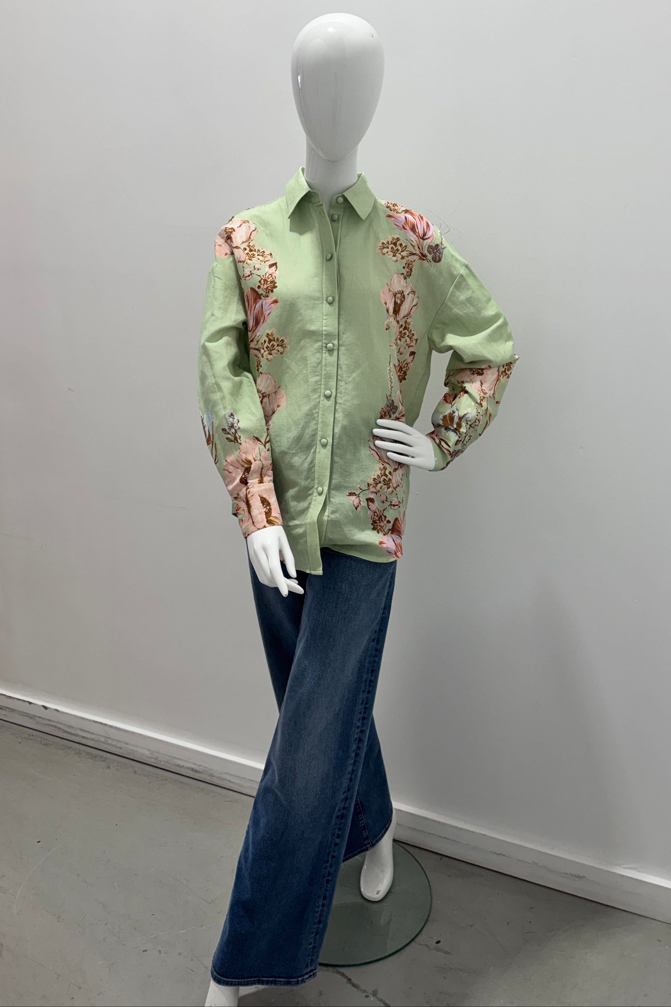 Chemise oversize Hemant & Nandita verte