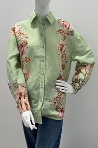 Chemise oversize Hemant & Nandita verte
