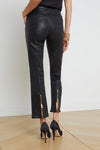 L'Agence Ginny Coated Jeans with Zipper Detail