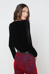 L'Agence Kallie Crossover Velvet Bodysuit