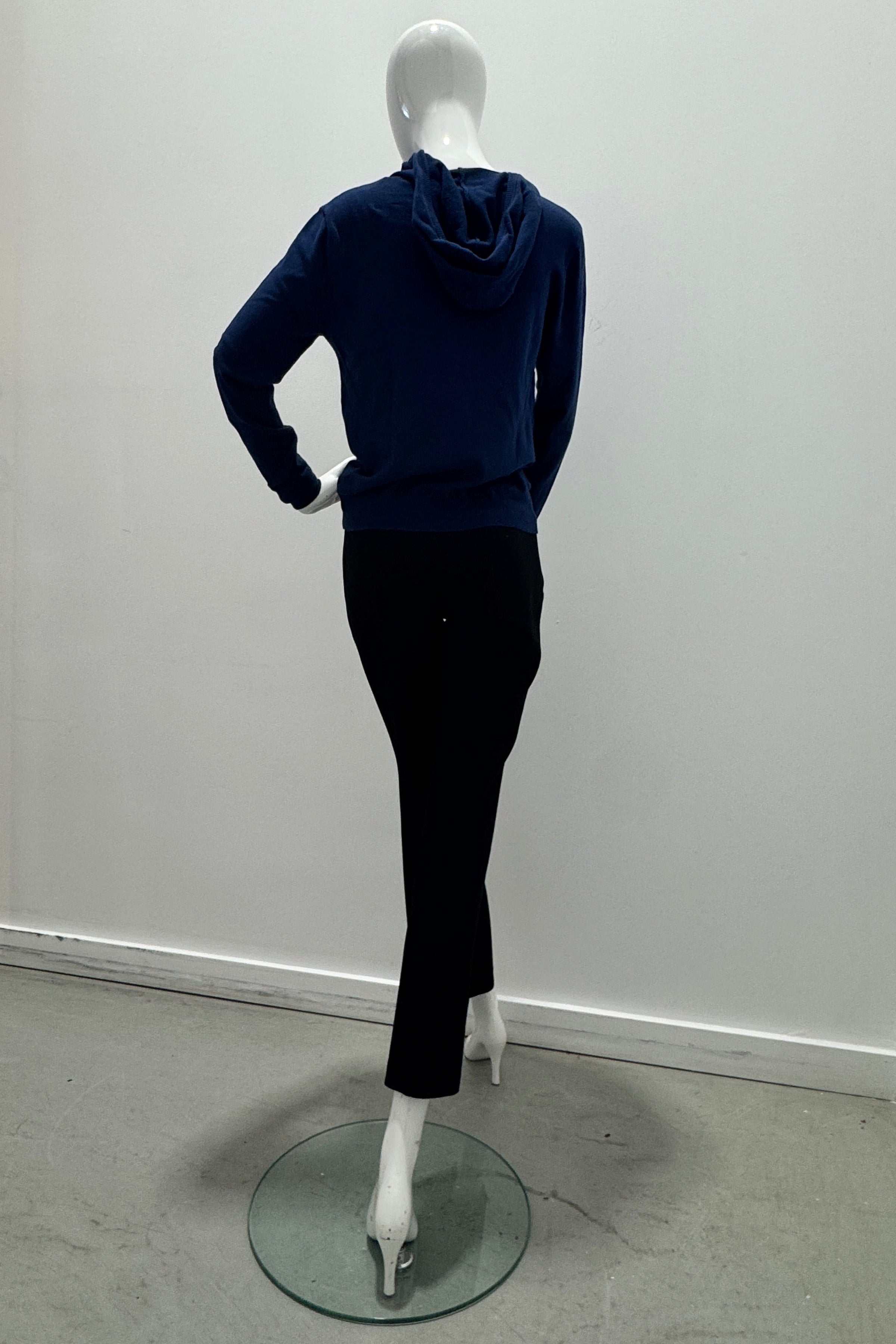 Majestic Filatures Organic Cotton Knit L/S Zip Front Hoodie Blue Moon