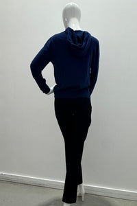 Majestic Filatures Organic Cotton Knit L/S Zip Front Hoodie Blue Moon