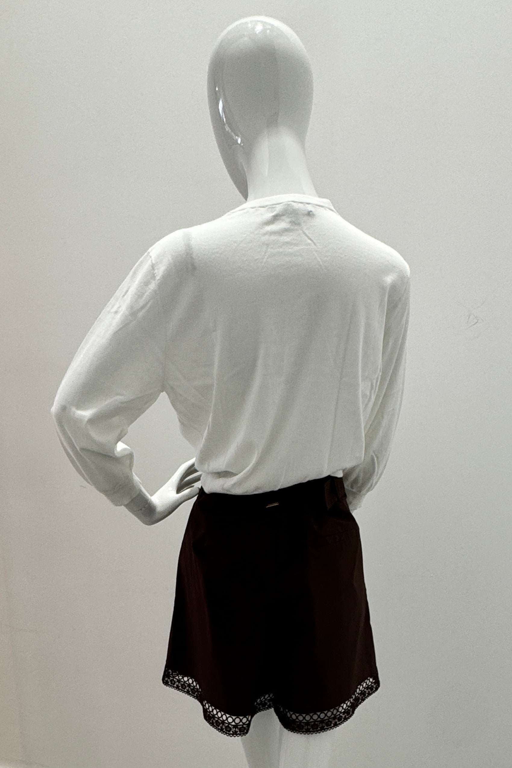 Cardigan léger en maille coton-viscose blanc