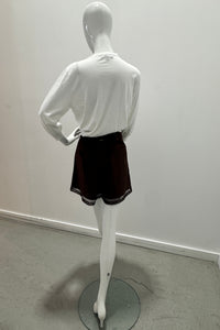 Cardigan léger en maille coton-viscose blanc