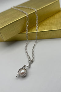 Ricki Goldstein Swirl Bail Pearl Pendant