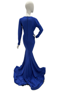 Long Sleeve Deep V Gown