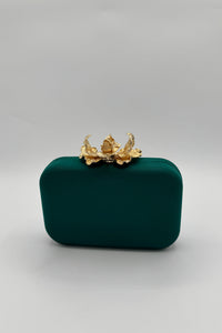 Très Chic Flower Clutch Teal