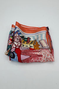Très Chic Silk Scarf Animal Castle