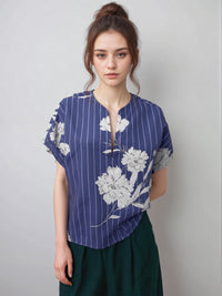 Max N Mary Cotton Blouse Flowers